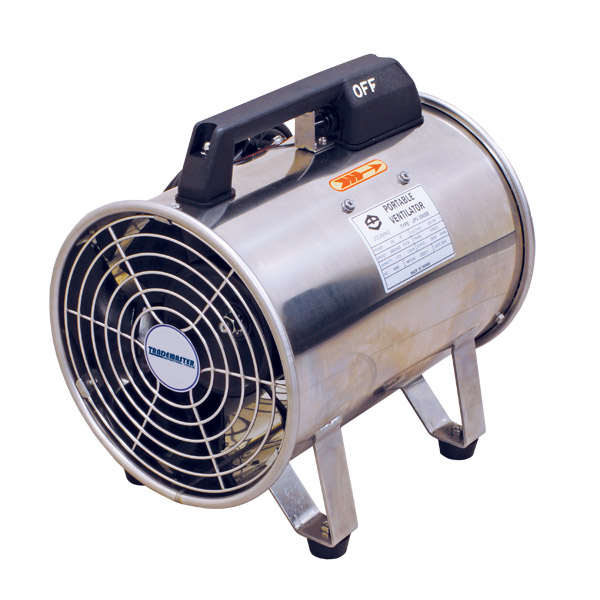 ITM HD PORTABLE VENTILATOR S/STEEL HOUSING & GRILLS 200MM 